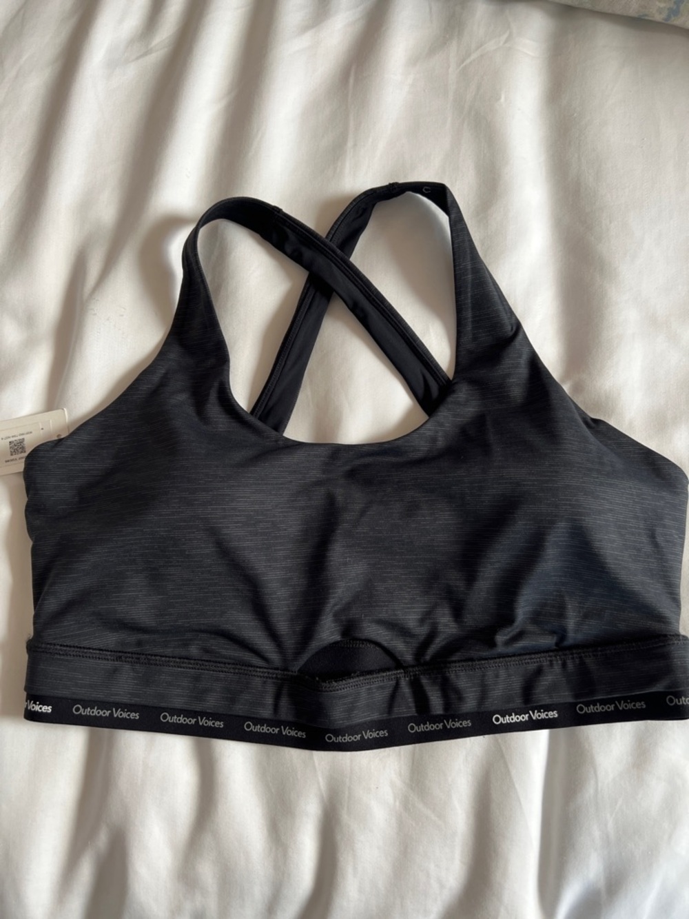 Outdoor Voices Black Crossback XL Support Sports Bra